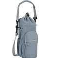Portable Large Capacity 40 oz Insulated Cooler Drawstring Water Drink Bottle Carrier Sling Case Bag with Phone Pocket