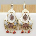 Custom 14k Gold Virgin Mary Butterfly Elephant Evil Eye Dangle Drop Toppik Accessories Fashionable Men's Women's Earrings 21524