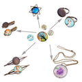 Diy Jewelry Making Cabochon Time Gem Moon Starry Sky Pattern Glass Jewelry Patch for Hair Accessories Necklace Brooch Keychain