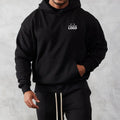 Custom Logo Puff Printing Hoodie Men Pullover Plain Oversized Thick Streetwear Boxy Designer French Terry 100% Cotton Hoodies