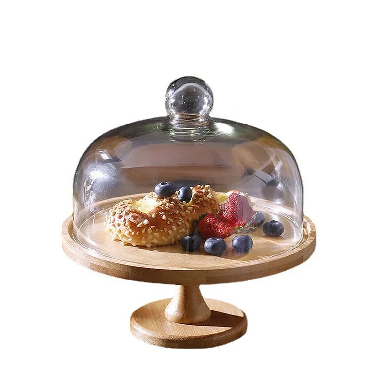 Wood Cupcake Server Tray Wedding Cake Pedestal Display Stand Rustic Farmhouse Wood Cake Stands