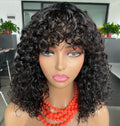 Mayqueen Wholesale Natural Wave Water Wave Short bob Human Hair Wigs with Bang Fringe for Black Women