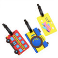 Wholesale Airplane Transparent Color Silicone Suitcase Accessories Logo Bag Tag Plastic Soft PVC Luggage Tags Set for Travel