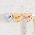 Wholesale Personalized Star DIY Jewellery Charm Zircon 18K Gold Plated Bracelet Small Titanium Steel 3D Heart Beads Charms