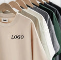 300-400gsm Luxury High Quality T Shirt 100% Cotton Plus Size Men's T-Shirts Custom Puff Print Oversized Heavyweight T-shirt MegaBDM