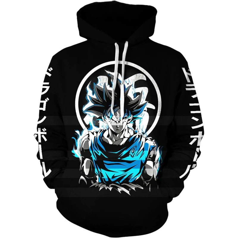 Fitspi Wholesale Custom Men's 3d Printing Anime Hoodie Street Cosplay Pullovers Sweatshirt Hoodies
