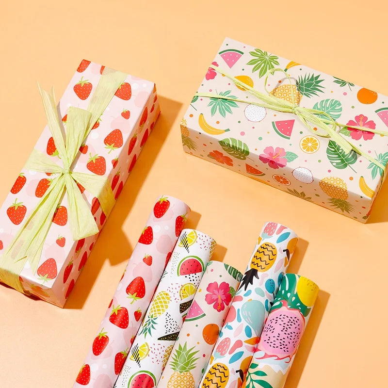 Creative New Fruit Design Valentine's Day Wrap Birthday Gift Wrapping Paper