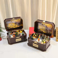 JIUYI LED Train  Christmas Carousel Decoration PVC Music-Enabled Box Holiday Ornament for Christmas Village