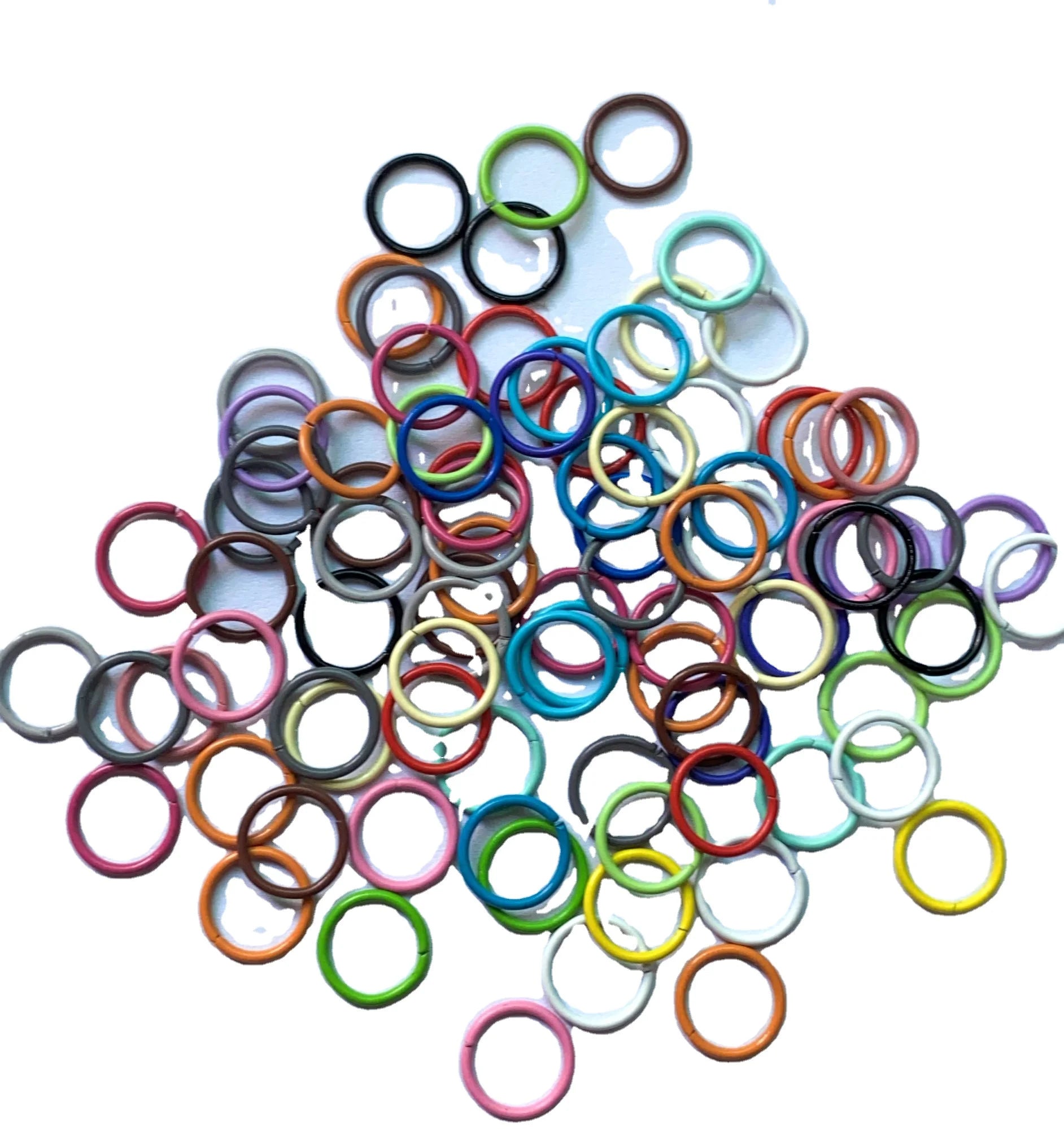 1000pcs Painted Colorful Iron Jump Ring 8mm 10mm  Open Dangle Split Rings for DIY Necklace Jewelry Connectors Findings