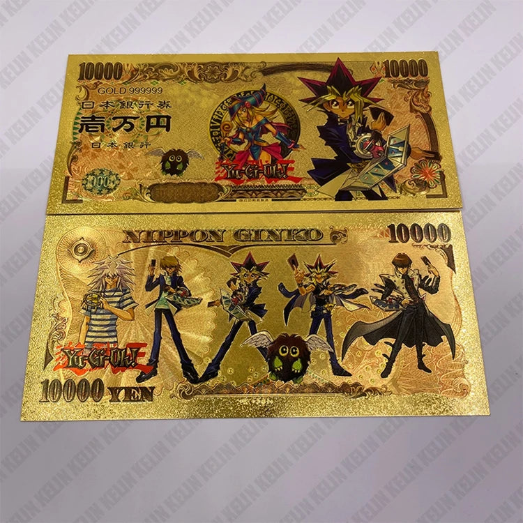 5 Designs Collection Gift Japan Yu-gi-oh Anime Cards 24k Gold Plated Banknote