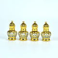 Wholesale Luxury 5ml Golden Glass Roll-on Bottle with Dome Lid Perfume Essential Oils Empty Refillable Roller Bottle