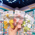 2022 Wholesale Cute Kids Hair Clip with Bow Knot New Design Fabric Hair Bows for Girls