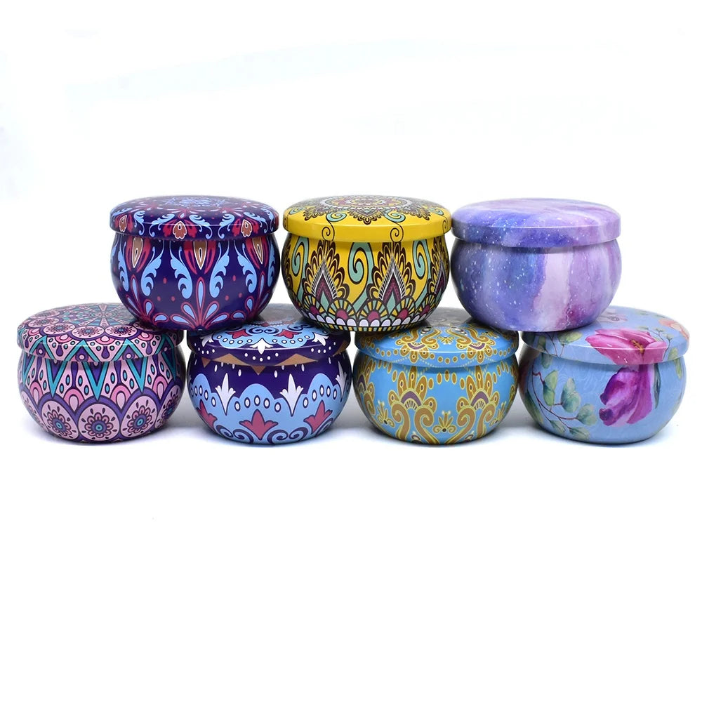 Hot Sales Empty 2.2oz Tinplate Scented Tea Tin Cans 4 oz Round Metal Candy Container Gift Box