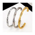 Pulsera Para Hombre De Metal Stainless Steel Engrave Letters Always in My Heart Bracelet Charm Bileklik Viking Vintage Bracelet