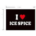 Custom 3x5 Ft Outdoor Indoor I Love Ice Spice Rapper Flag Vivid Color Fade Proof Decorations for Bedroom Living Room Dorm Flags