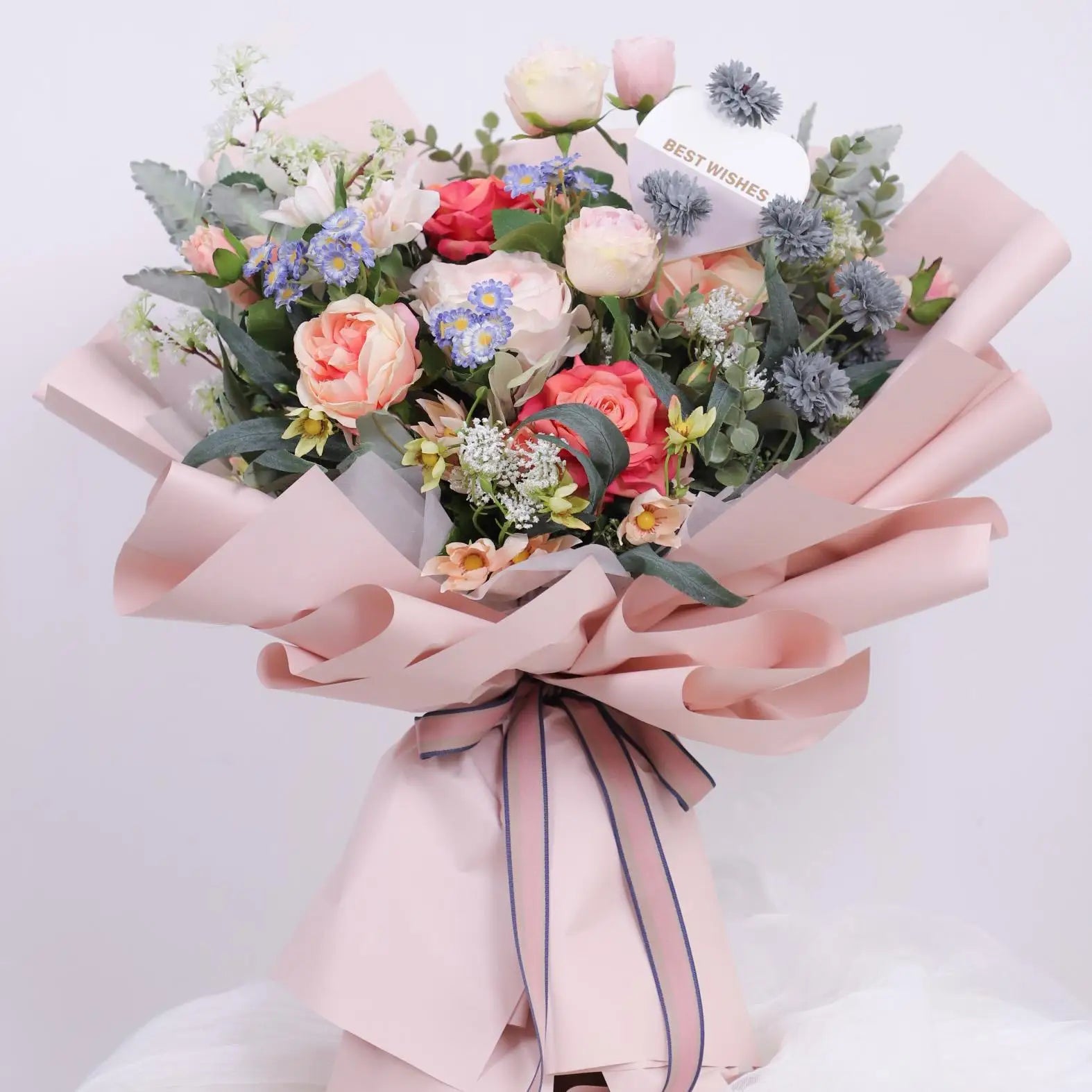 SY Hot Sale Ready to Ship 58*58cm Waterproof Solid Color Flower Wrapping Paper for Stickers & Crafts Coated Surface
