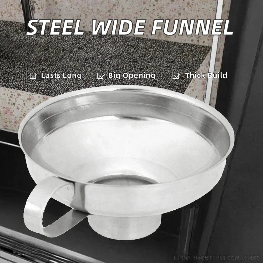 Canning Funnel for Wide and Regular Jars Wide Mouth Funnel Stainless Steel Funnels for Kitchen Use MegaBDM