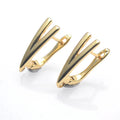 Wholesale Color Remain 18K Gold Plated Metal Brass Earring Hooks Findings for DIY Jewelry Making