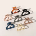 Korean Hollow Semicircle Geometric Hair Clip Claw Girls Simple Ponytails Shark Hair Clip Female Elegant Resin Hair Claw Clips