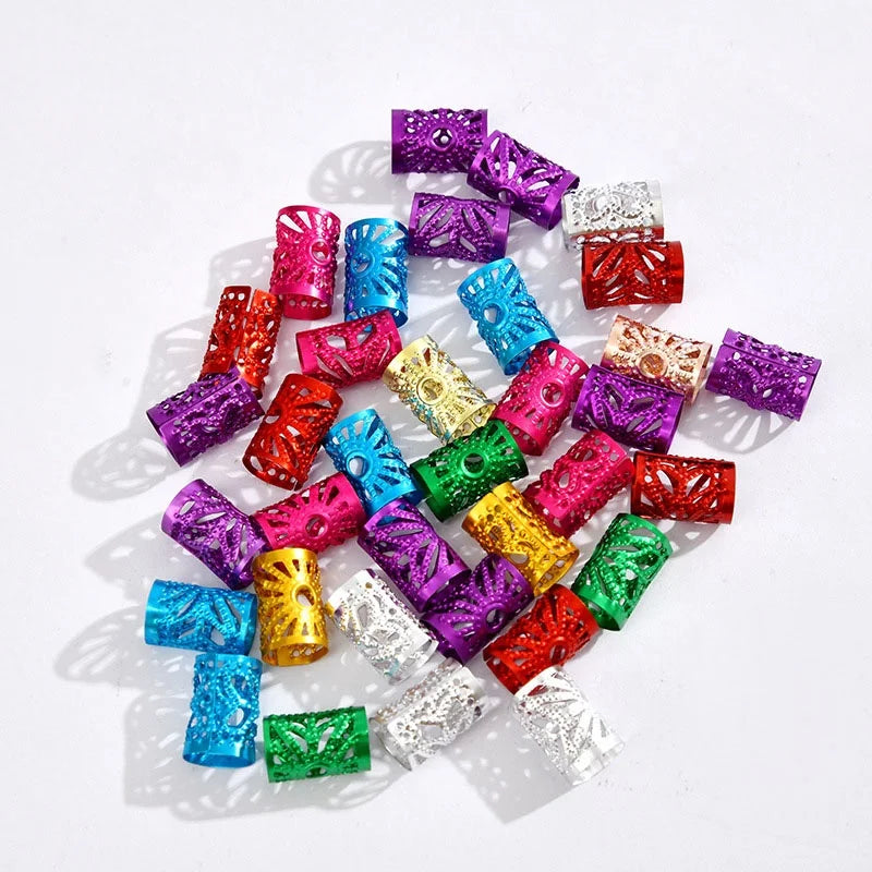 Wholesale Metal Hair Coils Rings for Dreadlocks Hair Braid Cuff for Synthetic Braid Hair Decoration