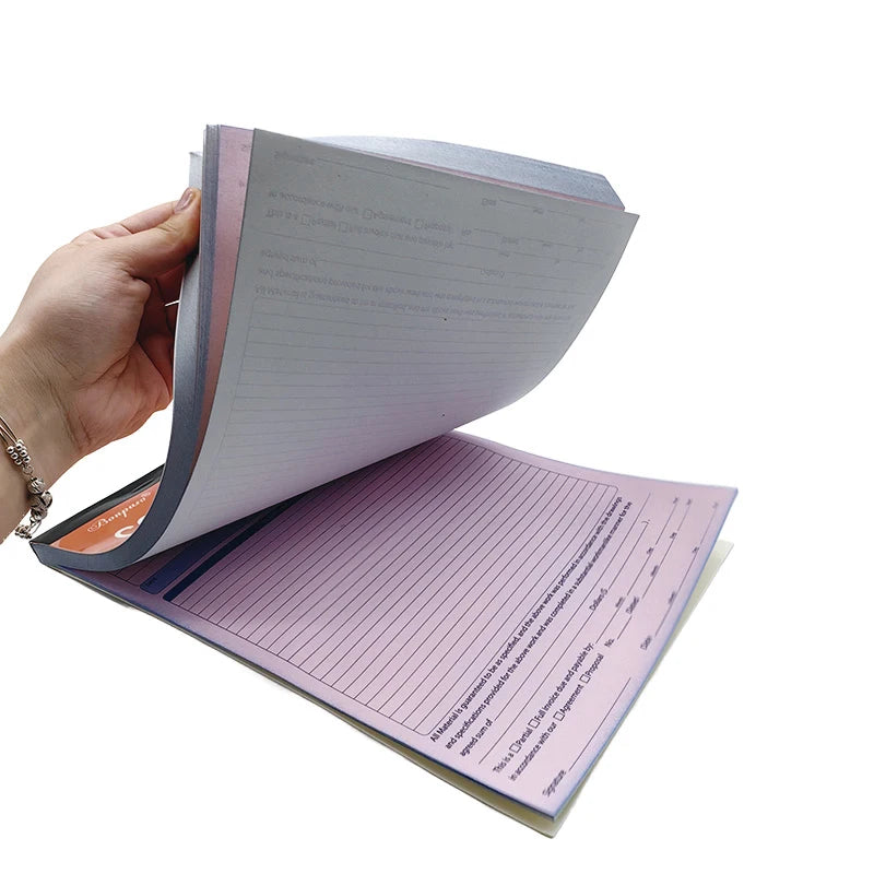 Wholesale Custom Carbonless Ncr Paper Receipt Invoice Delivery Order Bill Book Form 2~3-Part 50 Sets with Company Name and Logo