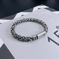 Hip Hop 12mm Stainless Steel Box Clasp for Bracelet Bali Byzantine Chain Hand Bangles with Box for Men for Parties