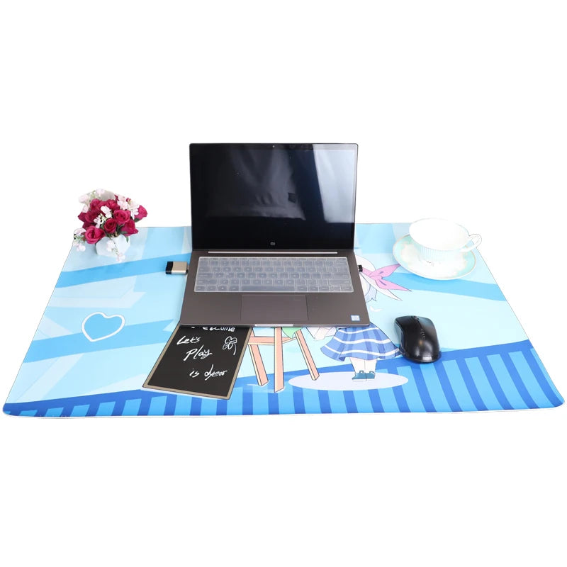 Top Quality OEM Sublimation Anime Pu Leather Mouse Pad Custom Whole Factory Customized Leather Table Mat