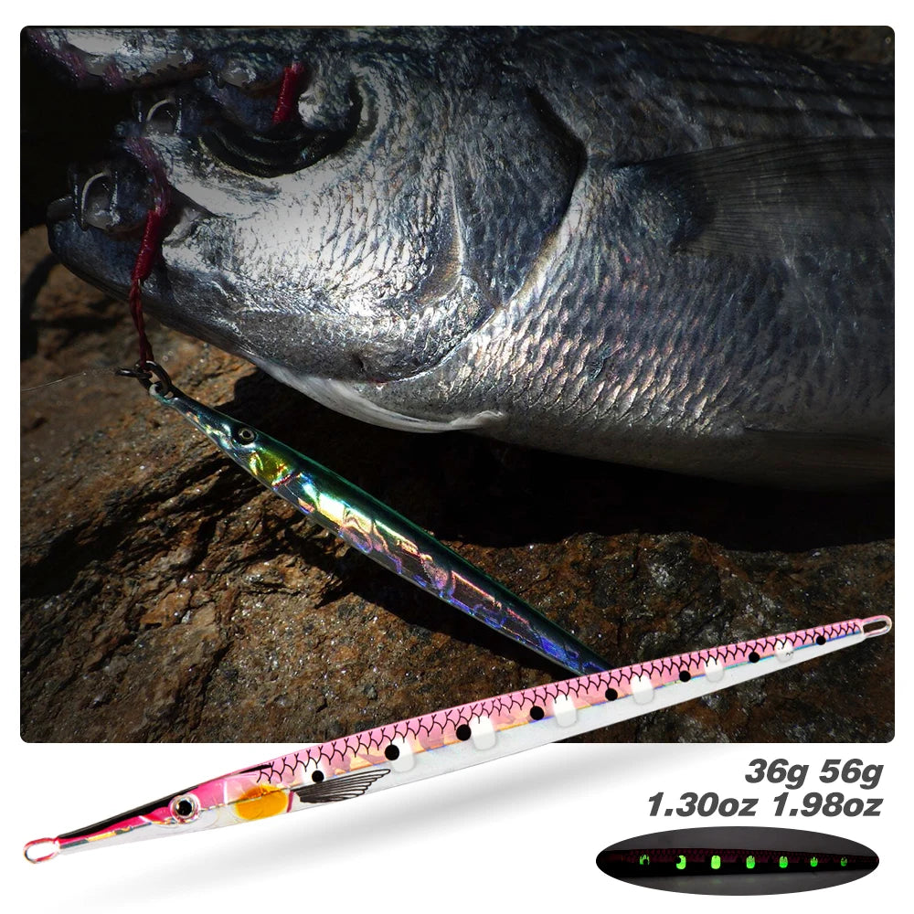 Stainless Steel Balls Iscas Shore Cast Slow Pitch Jigging Boat Fishing Metal Jig Lure Snapper Jigs Lure Artificial Bait