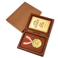 Custom Medal Army Memorial Wooden  Honor Awards Plaque Trophies Producer Name Logo Print Folding Wholesale Cheap Design 3D Gold