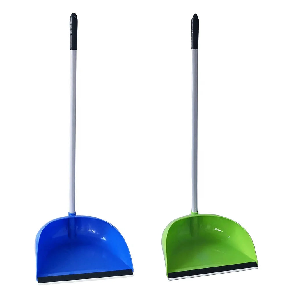 O-Cleaning Outdoor/Indoor Plastic Lobby Dustpan With Long HandleStandup Cleaning Shovel for Home/Office/Shop/Kitchen/Restaurant