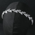 SLBRIDAL Luxury Flexible Cubic Zircon Bridal Tiara Headband Wedding Bridesmaids Crown CZ Hair Accessories Women Party Jewelry