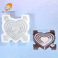 AK Heart Silicon Mould for Chocolate Candle Resin Moule Silicone 3d Fondant Cake Mold Cake Decorating Bakery Tool Valentine' Day