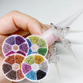 6 Color 3D Metal Nail Art Decoration 3D Manicure Zircon Nail Jewelry 3D Alloy  Charms Piercing Nail Rhinestones
