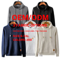 Winter Mens Knitted Streetwear Hooded Sweatshirt Long Sleeve Solid Drawstring Fashion Pullover Sweater Men Hoodie
