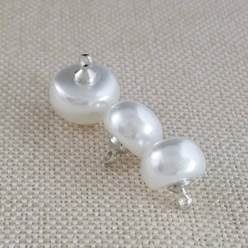 Mushroom Half Ball Oval Real Abs Big Head Sewing Pearl Buttons Large Shank for Easy Attachment