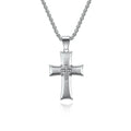 Alin Summer's New Men's Stainless Steel Necklace Street Fashion Simple Cross Zircon Pendant Classic for Hundred Models Children
