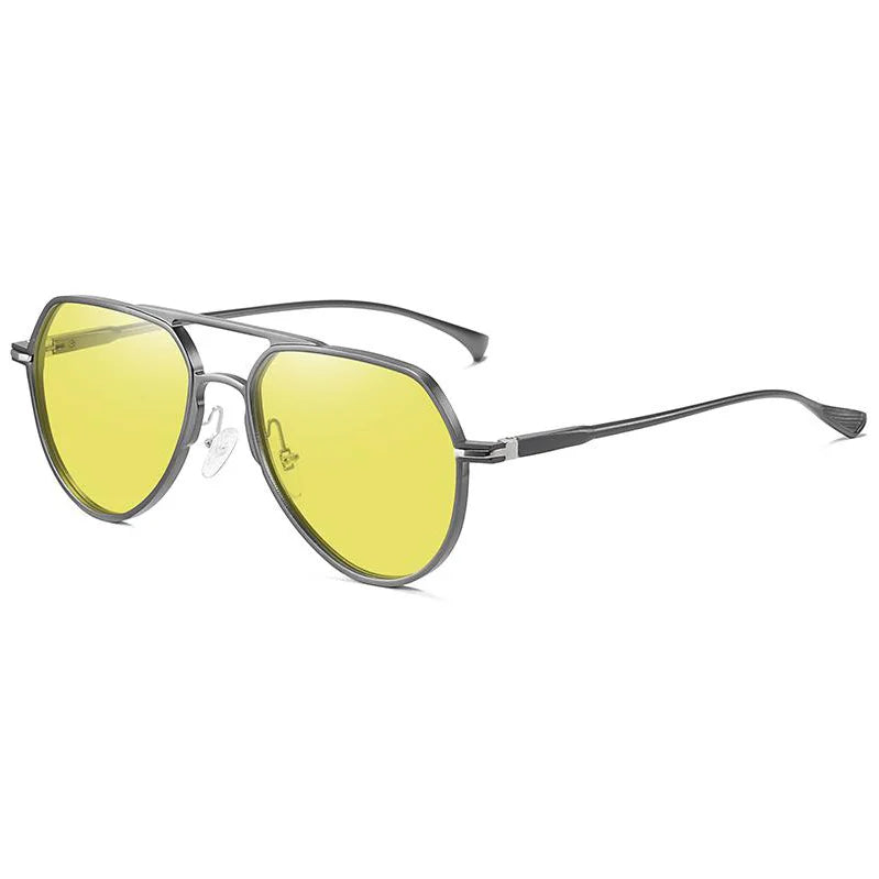 Good Quality Alloy+Aluminum Magnesium Frame TAC Lens Polarized Shades Night Vision Glasses UV400 Photochromic Sunglasses A18033