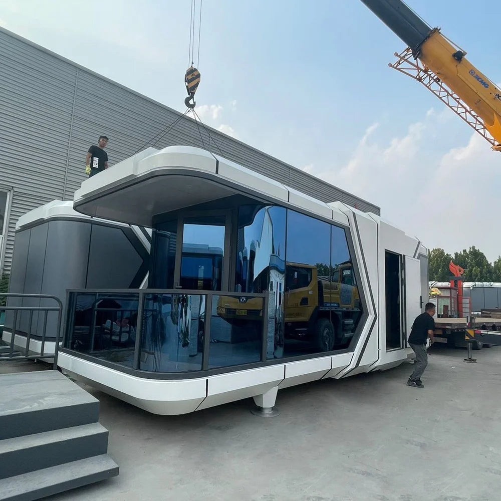 Smart House Fully Furnished Hot-selling White Capsule House New Design Luxurious Prefab House Office Pod