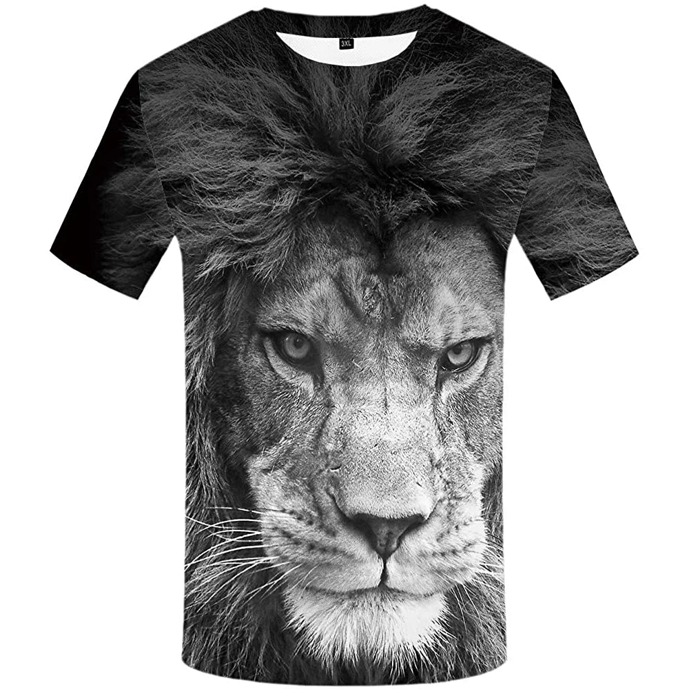 Fitspi Wholesale Tshirt Men Size S-6xl 3d T Shirt Animal T-shirts for Mens Clothing Dropshipping