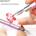 6 Heads Stainless Steel Dotting Pens Rhinestone Picker Pencil UV Gel Acrylic Drawing Painting Liner Pen Nail Art