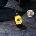 Fine Jewelry Rectangle Shape Custom Photo Projection Necklace Women Photo Necklace