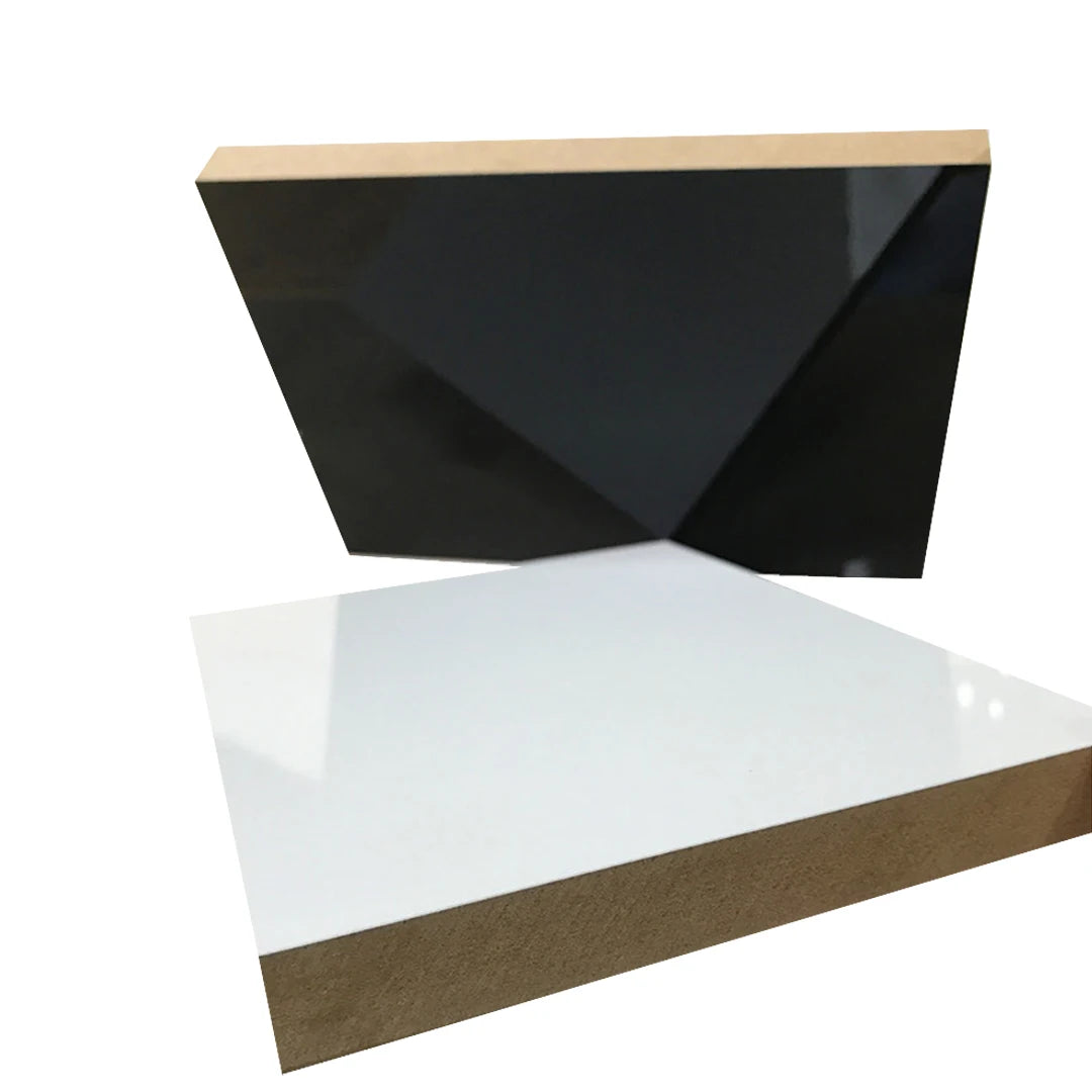 1220*2440mm 15/16/18mm  High Gloss White /BLACK  PET  MDF Board for Interior Design