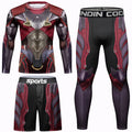 Cody Lundin Quick-dry Compression Leggings BJJ Rush Guard Long Sleeve Trousers Mens Rashguard Sets for Workout Sports Gym Wear