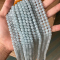 3A Aquamarine 8mm Natural Gemstone Blue Stone Loose Beads Crystal for Bracelet DIY and Jewelry Making