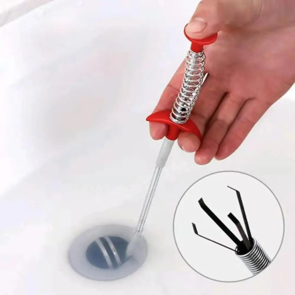 Four-jaw Sewer Dredger Bendable Drain Snake Cleaner Hair Catcher Clog Remover Sink Pipe Unclogging Tools