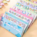 Cartoon Animals Standing in Line Index Stickers Creative Lovely Stationery Note Book Student High Appearance Sticky Notes 1624