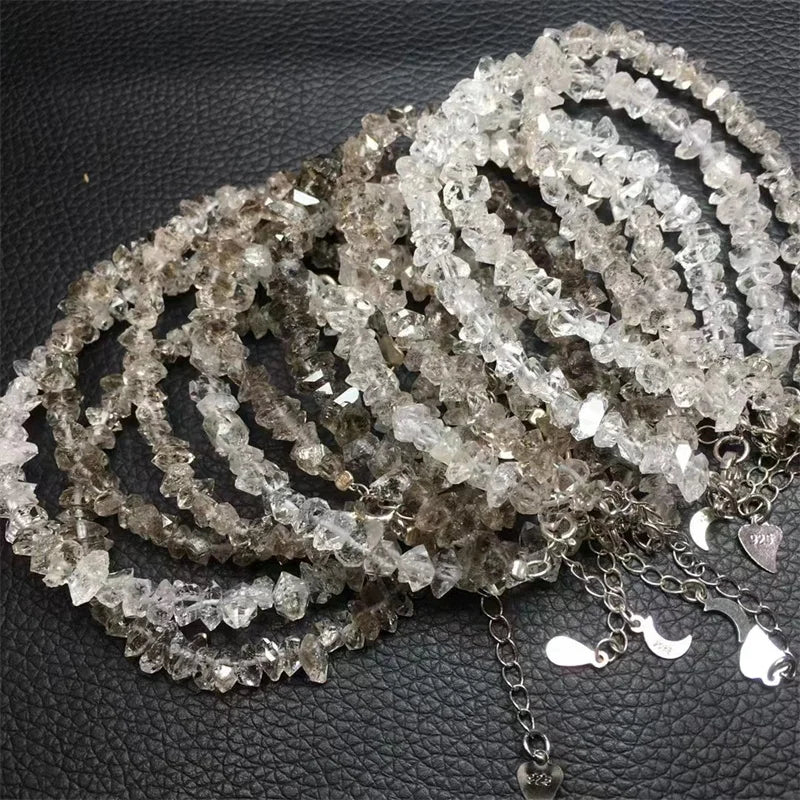 Wholesale Fashion Healing Energy Natural  Herkimer Diamond Bracelet Rough Crystal Bracelet