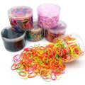 High End Bird Bag Package Wholesale Custom 400pcs One Box Disposable Coloured Rubber Band for Children Kids Hair Accessories
