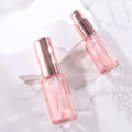 Cosmetic Perfume Packaging Silk Printing logo Aluminum Cap Empty Round Spray Bottle Glass 100ml pink