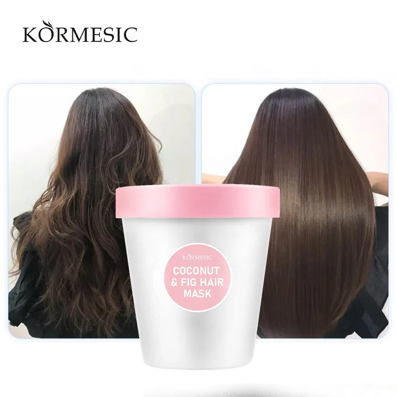 KORMESIC Wholesale Private Label Moisturizing Nourishing Natural Coconuts and Figs Hair Mask for Dry Damaged Hair
